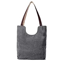 Canvas Shoulder Handbags for Women Ladies Simple Casual Shopping Hobo Tote Bag Travel Purses