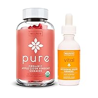 WellPath Bundle of Pure Apple Cider Vinegar Gummies with Mother & Vital Liquid Liposomal Curcumin Drops for Joint Support and Digestions