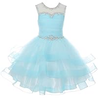 BNY Corner Gorgeous Beaded Rhinestones Pageant Gown Party Flower Girl Dress