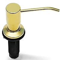 Soap Dispenser for Kitchen Sink (Gold), Built in Soap Dispenser, Stainless Steel Pump Replacement