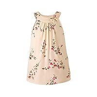 Kids Toddler Baby Girls Spring Summer Print Cotton Sleeveless Princess Dress Clothes Girl Frocks