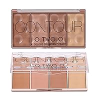 Two Faced Concealer Pearl Four Color Blushes Repairing Powder Shadow Modification Face Outline Repairing Powder Brightening Blushes Lasting Makeup Blushes Winter Makeup（B)