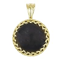 Black Star Natural Gemstone Round Shape Pendant 925 Sterling Silver Wedding Jewelry 925 Sterling Silver