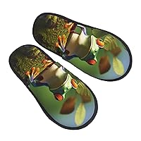 Peace Frog Tree Printed Slippers Cozy Indoor Slide Unisex House Slippers Soft Plush Slip-on Slippers