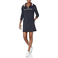 Tommy Hilfiger Women's Adaptive Mock Neck Dress with Extended Zipper Pull