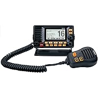 Uniden UM725BK Marine VHF Radio, All USA, Canada, and Int'l. Marine Channels, 1Watt/25Watt Transmit Power, Largest LCD Screen in Class, NOAA Weather Channels w/Alerts, Speaker Mic, IPX8 Waterproof.