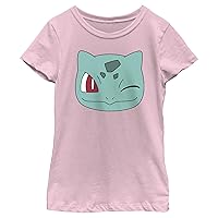 Fifth Sun Pokemon Bulbasaur Face Girls Short Sleeve Tee Shirt