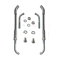 Ice Scratchers Kit Replacement for Track Height 2-1/2 All Snowmobile Equipped with Reverse and Non-Reverse Gears(2 Pieces)
