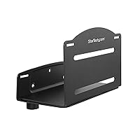 StarTech.com Wall Mount CPU Holder - Adjustable Width 4.8in to 8.3in - Metal - Computer Tower Mounting Bracket for Desktop PC (CPUWALLMNT)
