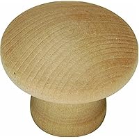 Hickory Hardware P184-UW 1-1/4-Inch Natural Woodcraft Knob, Unfinished Wood