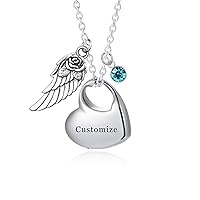 Customized Cremation Heart Urn Necklaces for Ashes for Women Forever In My Heart for Dad Stainless Steel Keepsake Pendant Memorial Jewelry for Ashes of Loved Ones
