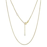 Suplight 925 Sterling Silver Necklace Chain for Women Girls-1.1&1.5mm Chain Necklace 22k Gold Plated/Silver Necklaces for Women Thin & Sturdy-Adjustable Length-Italian Quality 16-24 Inch