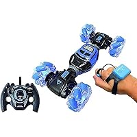LEXiBOOK, Extreme Crosslander, Off-Road Remote Control car, up to 12km/h, Light Effects, Remote Control & Gesture Control Bracelet Included, Music, Rechargeable, RC50, Unisex Children