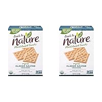 Organic Saltine Crackers - Dairy Free, Non-GMO, Made with Wheat Flour & Sea Salt, Delicious & Quality Snacks - 7 Ounce (Pack of 2)