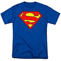 Superman Classic Logo T Shirt & Stickers (X-Large)