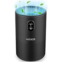 KOIOS Air Purifiers for Bedroom Home 1076 sq.ft, H13 HEPA Filter Air Cleaner for Allergies Pets Smoker, Remove 99.99% PM2.5 Wildfire Dust Mold Bacteria Pollen, 20dB Dust Remover, Ozone Free, Black
