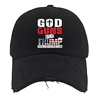 God Guns and Trump Keeping America Great Trucker Hat Mom Hat AllBlack Black Bucket Hat Gifts for Son Golf Hats