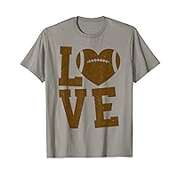 Love Heart Football Team Design for Sport Fans Player T-Shirt