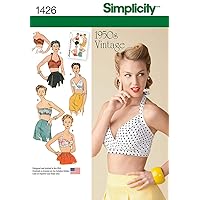 Simplicity Vintage Simplicity US1426D5 Women's Vintage Fashion 1950's Bra Sewing Pattern Kit, Code 1426, Sizes 4-12