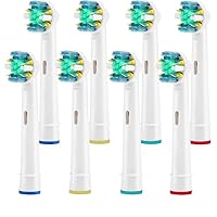 Toothbrush Replacement Heads Refill for Oral B Electric Toothbrush Vitality Floss Action, 8 Count with Covers