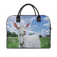 Goat Blue Sky Travel Tote Bag Large Capacity Laptop Bags Beach Handbag Lightweight Crossbody Shoulder Bags for Office