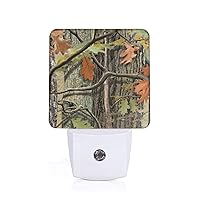 Night Light Camo-Hunting-Tree Dusk to Dawn Sensor,Automated On Off,Home Decor for Kitchen,Bathroom,Bedroom