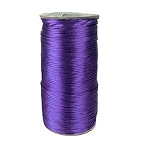 Satin Rattail Cord Chinese Knot, 2mm, 200 Yards (Purple)