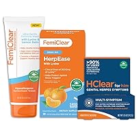 FemiClear Trio, HClear for him Topical Ointment, Ultra-Gentle Feminine Wash, HerpEase with L-Lysine 3000mg, Essentials for Vaginal Health