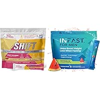 Intermittent Fasting Drink Mix Bundle for Weight Loss Support Raspberry Lemon Shift Electrolytes & Intermittent Fasting Electrolytes for Men with BHB Exogenous Ketones (30 Count Each)