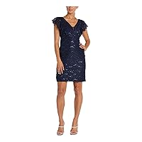 NW Womens Lace Glitter Cocktail and Party Dress