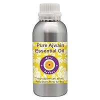Deve Herbes Pure Ajwain Essential Oil (Trachyspermum ammi) Steam Distilled 300ml (10 oz)