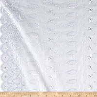 Fancy Allover Eyelet White, Fabric by the Yard