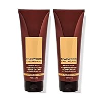 Bath and Body Works Teakwood Men's Collection Ultimate Hydration Ultra Shea Body Cream 8 Oz 2 Pack (Teakwood)