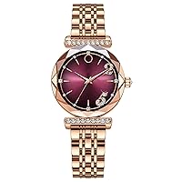 Luxury Women's Watches Female Diamond Watches Rose Gold Stainless Steel Ladies Bracelet Casual Dress Analog Quartz Wrist Watches