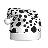 Black & White Big Dot Christmas Hat, Winter Snow Beanie for Xmas Party, Ideal Christmas & New Year Gifts, Festive Holiday Hat for Adults