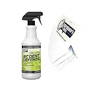 Exterminators Choice Rodent Defense Spray | 32 Ounce and 8 Large Glue Traps | Natural, Non-Toxic Mouse and Rat Repellent | Quick, Easy Pest Control | Safe Around Kids & Pets