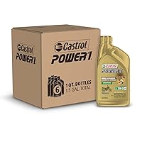 Power1 4T 10W-50 Full Synthetic Motorcycle Oil, 1 Quart, Pack of 6