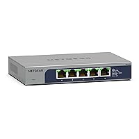 NETGEAR 5-Port Multi-Gigabit Ethernet Unmanaged Network Switch (MS105) - with 5 x 1G/2.5G, Desktop or Wall Mount, and Limited Lifetime Protection