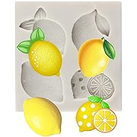 Lemon Fondant Silicone Molds Lemon Piece Leaf Fruit Chocolate Molds For Cake Decorating Cupcake Topper Candy Gum Paste Polymer Clay Set Of 1