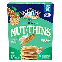 Blue Diamond Almond Nut Thins Cracker Crisps, Country Ranch, 4.25 Ounce