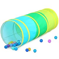 Moncoland Kids Play Tunnel Tent for Toddlers, Colorful Cotton Pop Up Crawl Tunnel Toy for Baby Infant Children or Dog Cat Pet, Collapsible Gift for Boy and Girl and Game (Cotton Baby Tunnel)
