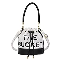 JQAliMOVV The Bucket Bags for Women, Mini Leather Bucket Bag Purses Drawstring Closure Crossbody Handbags Hobo Bag
