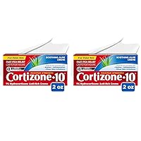 Cortizone 10 Maximum Strength Anti-Itch Cream with Soothing Aloe, 1% Hydrocortisone Creme, 2 oz. (Pack of 2)