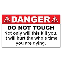 Danger Do Not Touch Animal Sticker Funny Car Stickers Novelty Decals