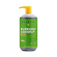 EveryDay Coconut Shampoo - Normal to Dry Hair, Helps Gently Clean Scalp and Hair of Impurities with Ginger and Coconut Oil, Fair Trade, Purely Coconut 32 Fl Oz