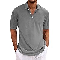Poloshirt Herren T-Shirt Herren Shirt Herren Kurzarm Einfarbig T-Shirt 2024 Sommer Slim Fit Golf Sport
