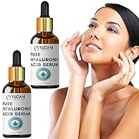 Pack of 2 - Anti-Aging Face Serum Pure Hyaluronic Acid Face Serum, to Hydrate, Visibly Plump Skin, & Reduce Wrinkles to Fight Fine Lines, & Dark Spots 1 oz