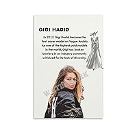 Notable Arab American Leaders Poster GIGI HADID Arab American Heritage Month Posters Canvas Painting Posters And Prints Wall Art Pictures for Living Room Bedroom Decor 08x12inch(20x30cm) Unframe-styl