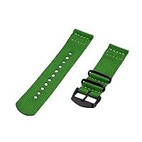 Clockwork Synergy - 20mm 2 Piece Classic Nato PVD Nylon Green Replacement Watch Strap Band