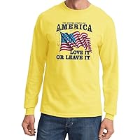USA T-Shirt America Love It Or Leave It Long Sleeve Shirt